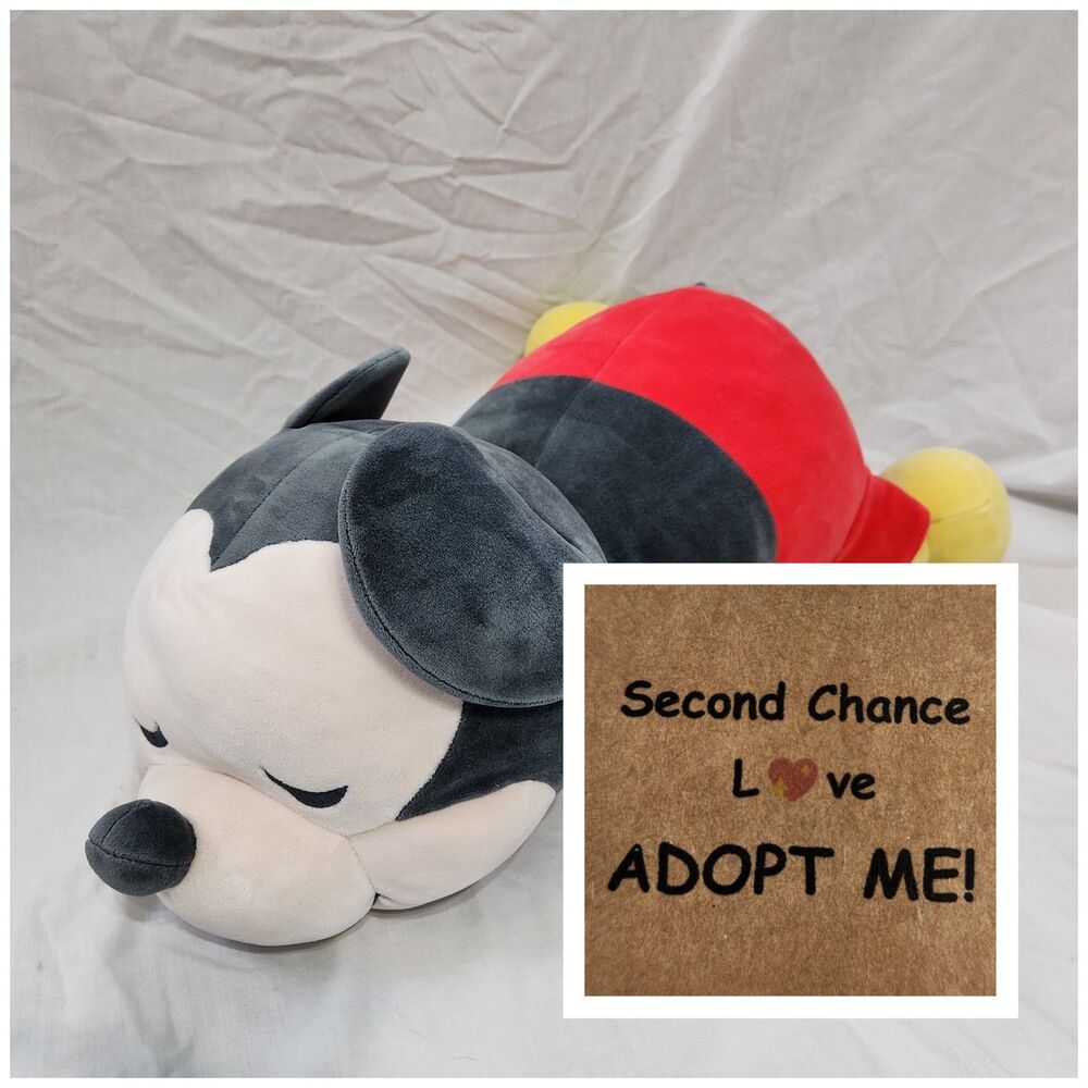 Disney Mickey Mouse Cuddlez  Sleeping 23" Soft Squish Pillow Stuffed Animal
